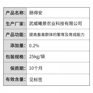 肠得安-腐植酸钠预混剂 - 25kg/袋